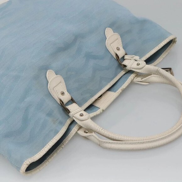 FENDI Tote Bag Canvas Light Blue Auth bs25841 - Picture 7 of 16